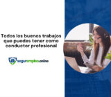 Todos los buenos trabajos que puedes tener como conductor profesional